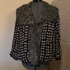 CAbi Reversible 3/4 length sleeves jacket sz med